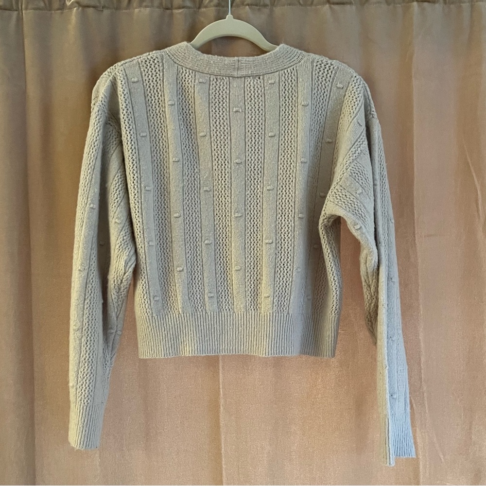 Double Zero Cream Button Up Sweater - image 4